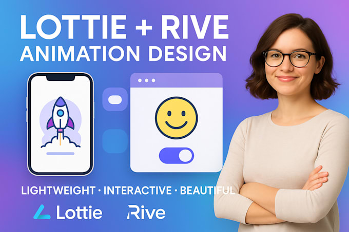 create custom lottie and rive animations for websites, games and mobile apps