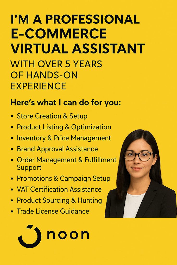 be your expert and professional noon virtual assistant