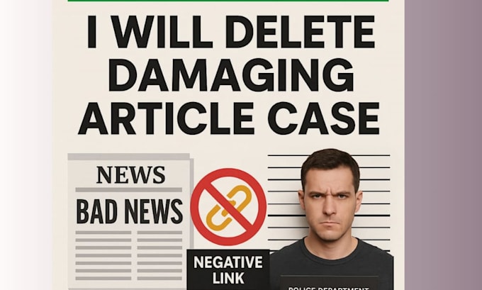 delete damaging articles case false bad news negative link remove mugshot