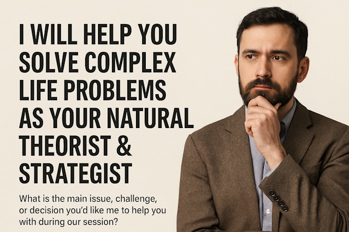 help you solve complex life problems as your natural theorist and strategis