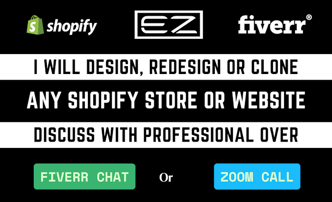 create, design redesign or clone any shopify store or shopify ecommerce website