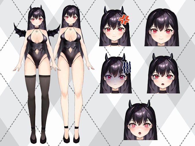 reference sheet character reference character for your vtuber, furry, fursona oc
