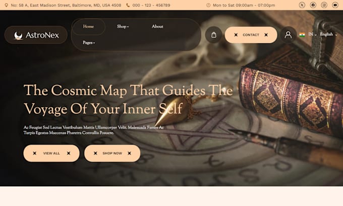 build astrology website, spiritual reading platform and online horoscope website