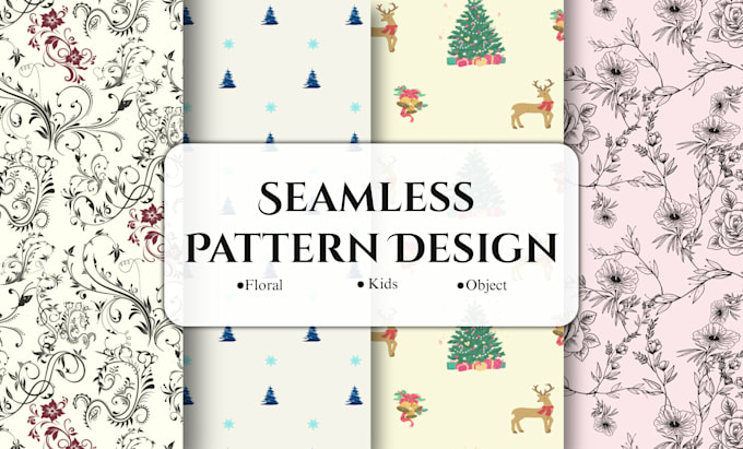 create seamless pattern design for fabric, textile and print
