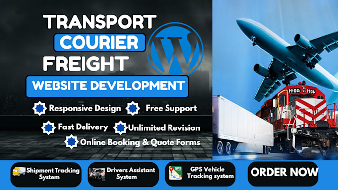 build your transport, courier, cargo and freight website