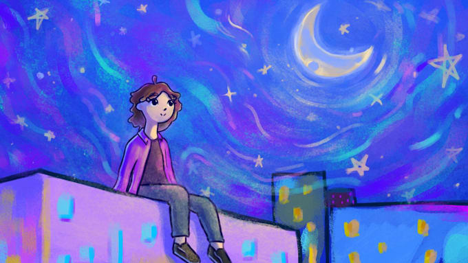 animate a 2d lofi loop