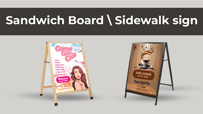 design outstanding sandwich board , sidewalk sign board, outdoor sign