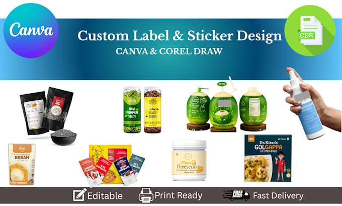 design professional product label and packaging