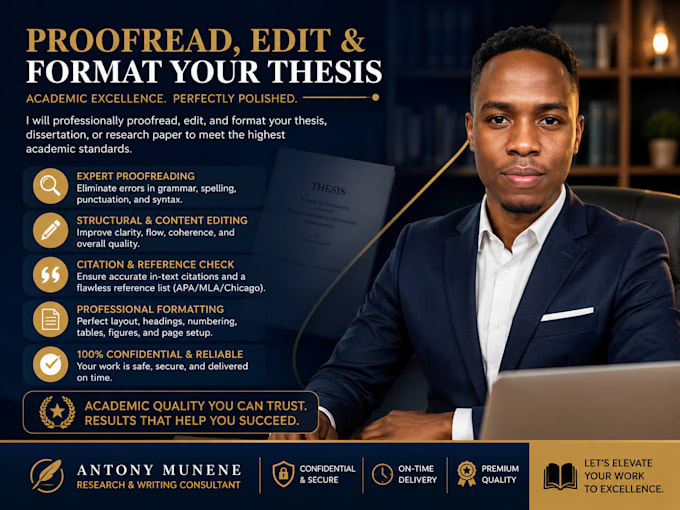 proofread, edit, and format your thesis