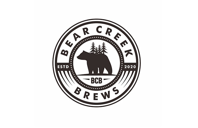 design unique bear creek brews logo
