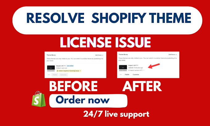 fix shopify theme license issue in seconds