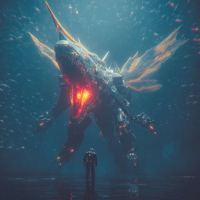 do a mecha robot art of your choice