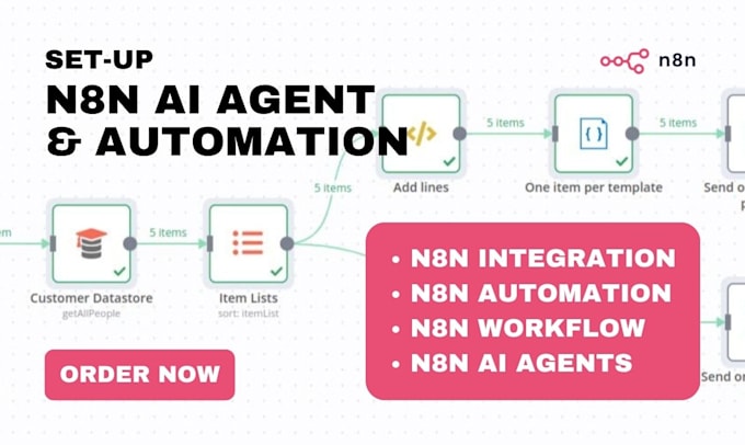 Build n8n ai agent, n8n integration, build ai agent, ai automation, n8n ...