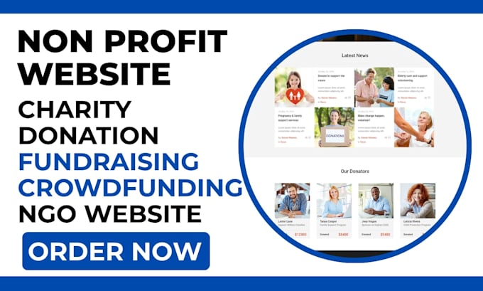do non profit website for charity donation fundraising crowdfunding ngo website