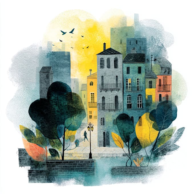 draw a watercolor illustration