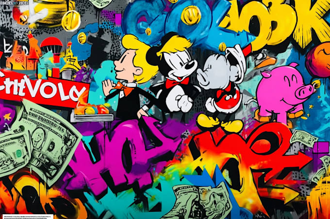 create unique street art graffiti collage