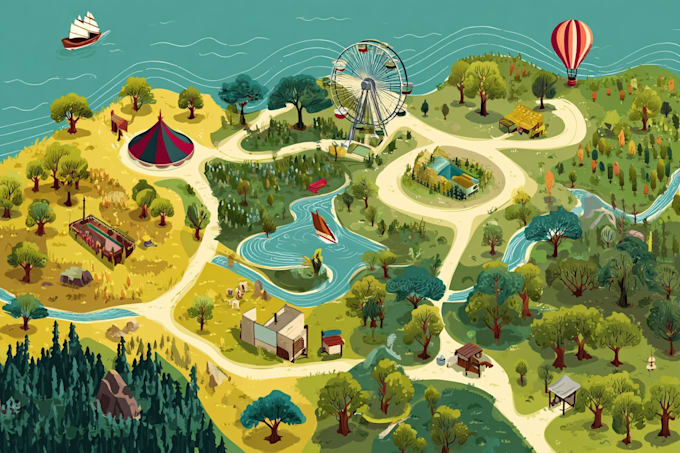 Map illustration vector illustration vector map by Johendricks | Fiverr