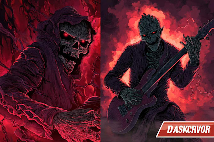 create dark art illustration