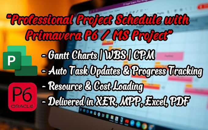 plan and manage projects using primavera p6 or ms project professionally