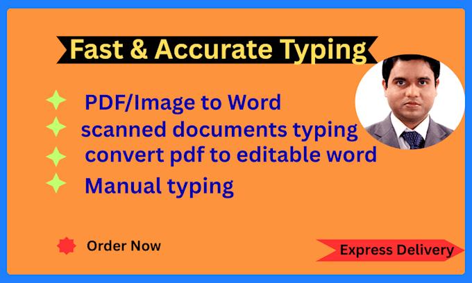 do accurate typing from scanned or PDF documents to word