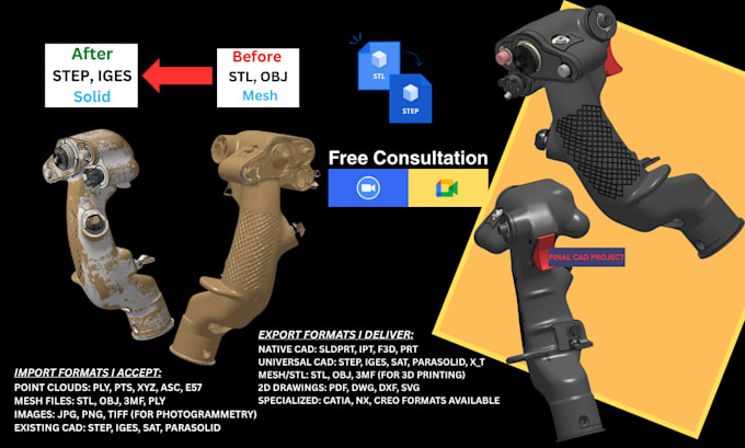 recreate 3d models from physical parts through reverse engineering