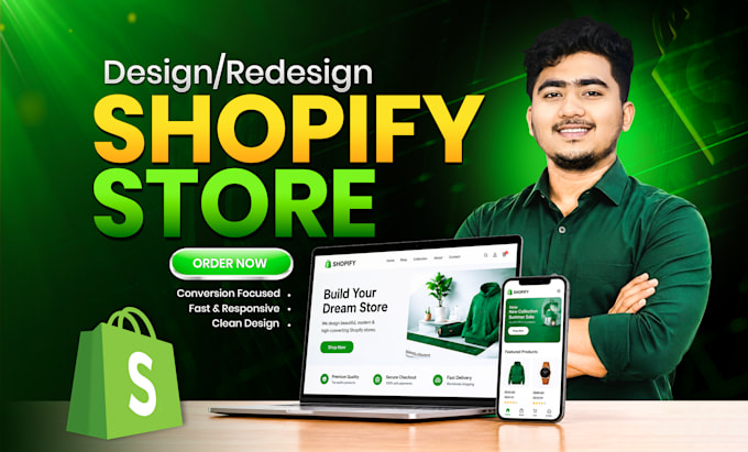 build shopify website, shopify store design redesign, shopify dropshipping store