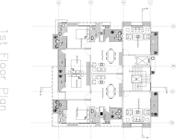 draw 2d floor plans or architectural drawings in autocad, convert PDF jpg to dwg