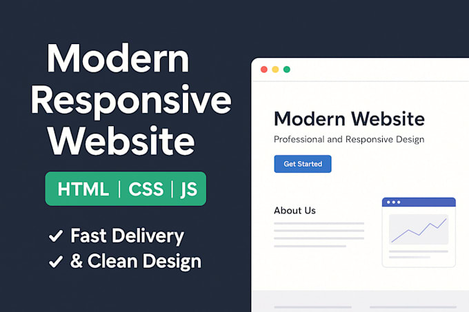 Design a modern and responsive website using html css and javascript by ...