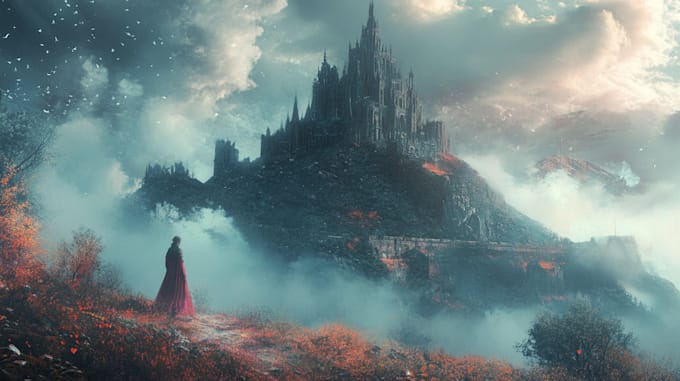 drawing  artistic fantasy book cover design