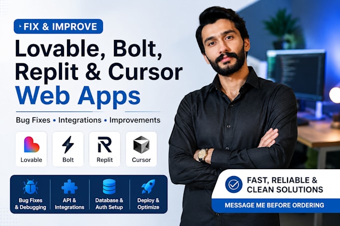 fix and improve your lovable, bolt, replit or cursor app
