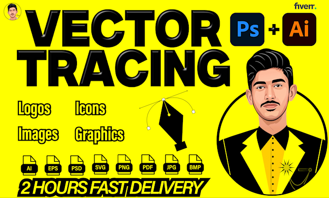 manual vector tracing, recreate or redraw your old logo