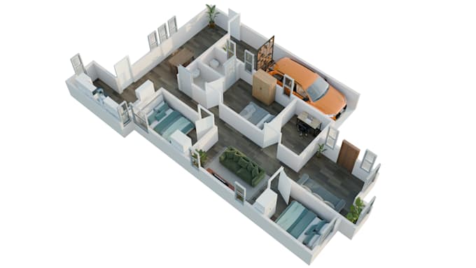 do realistic 3d interior exterior render animation