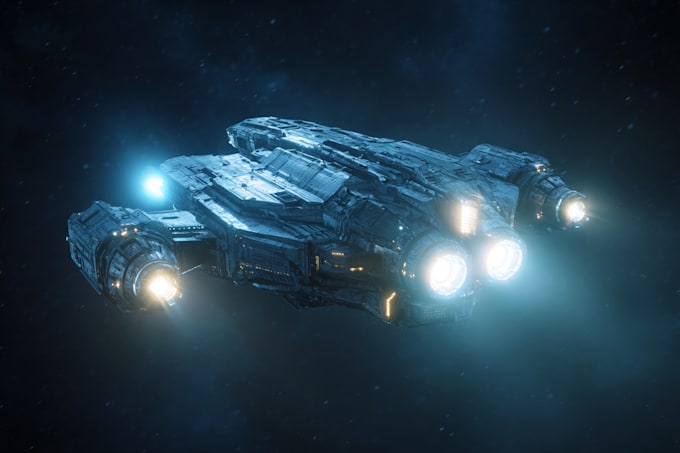 do original sci fi spaceship or space vehicle concept art