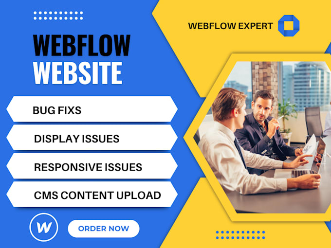 fix webflow website bugs troubleshoot fix responsiveness webflow expert