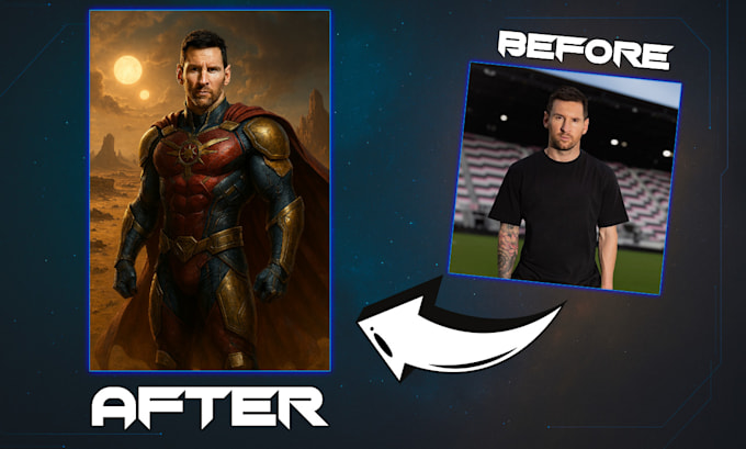 turn you into a realistic superhero portrait