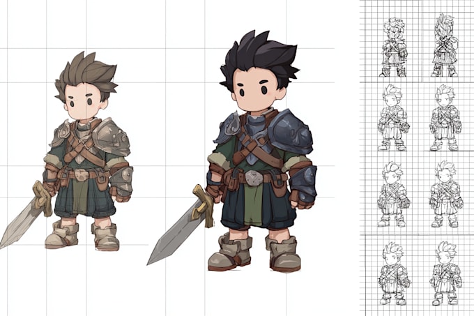 design unique 2d game characters for your video game