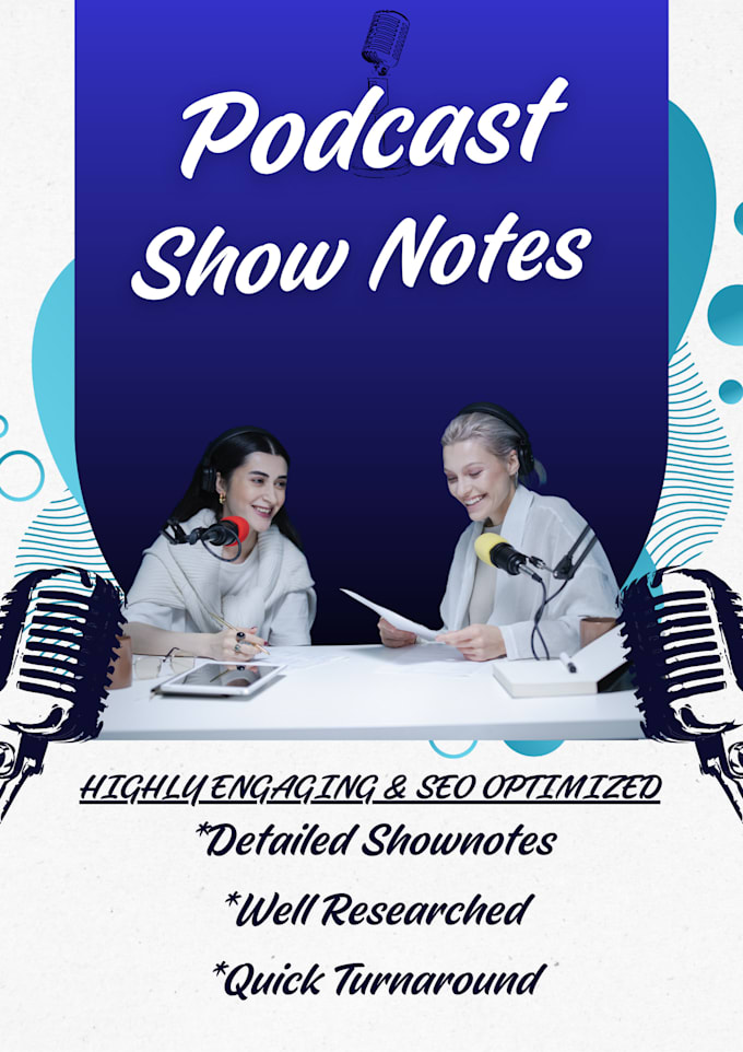 create professional podcast show notes with timestamps