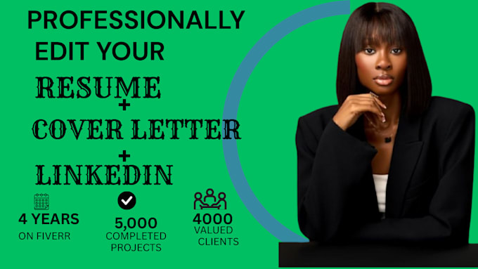 professionally edit your resume, cover letter, and linkedin profile