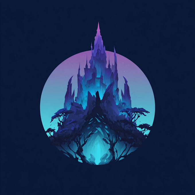 draw fantasy game logo and branding