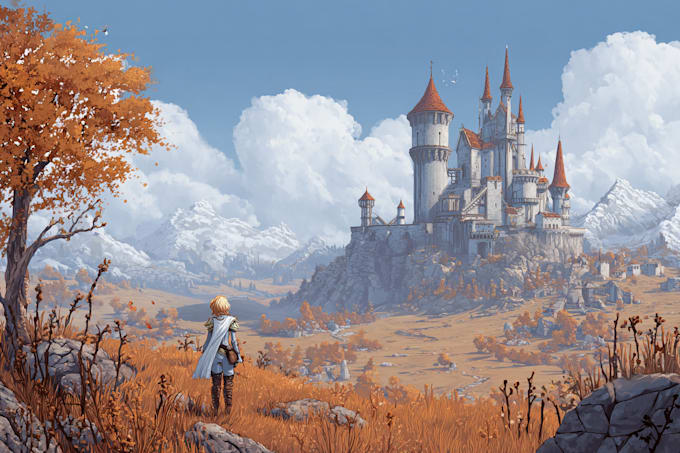create fantasy landscape concept art