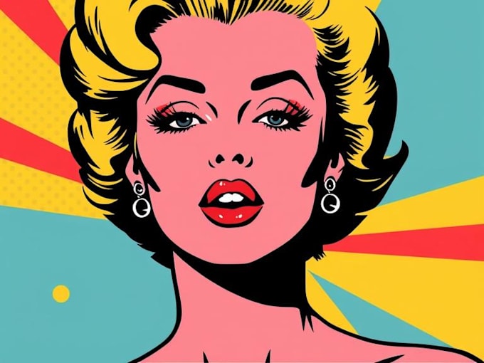 create a retro pop art roy lichtenstein style