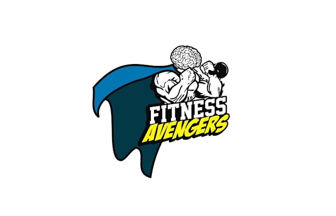 design mental muscle superhero logo