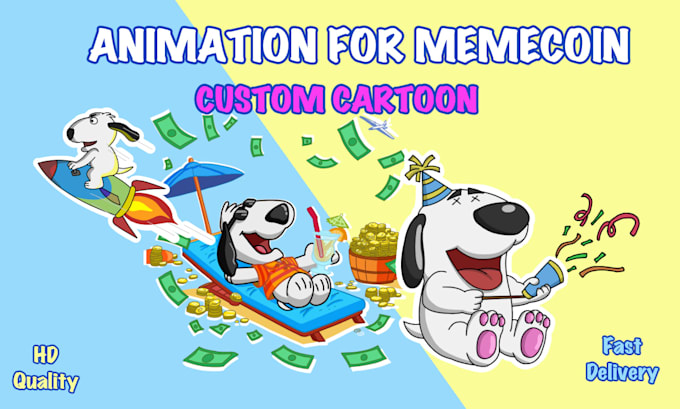 create funny 2d crypto meme animations