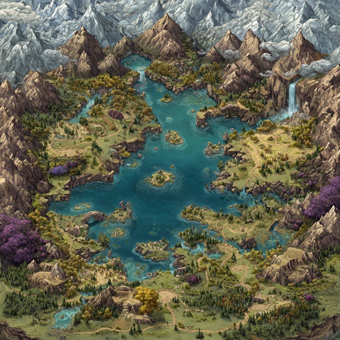 Make your fantasy map for rpg, novels and games by Chimawanga | Fiverr