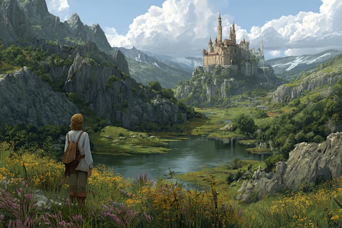 create concept art, fantasy landscapes, background scenes