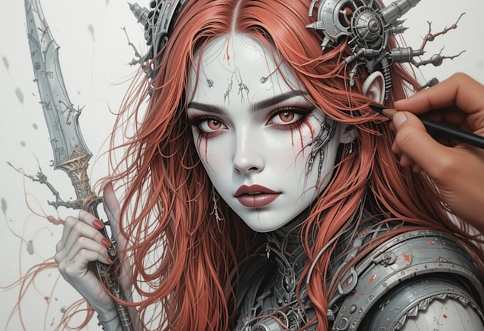 o awesome artwork for dark art, horror, creepy illustration