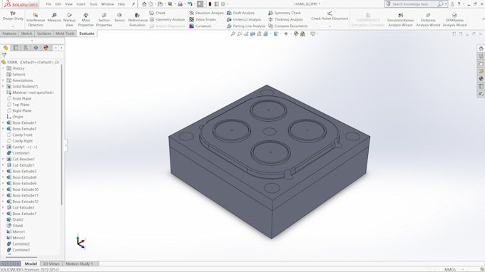 create 3d models and molds in solidworks