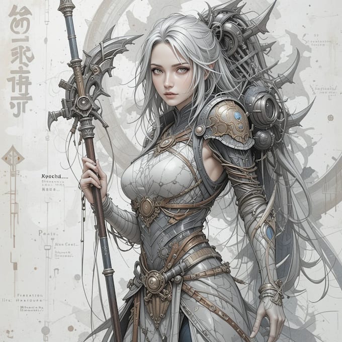 draw a unique esoteric or fantasy medieval art for you