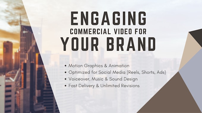 create an engaging commercial brand video