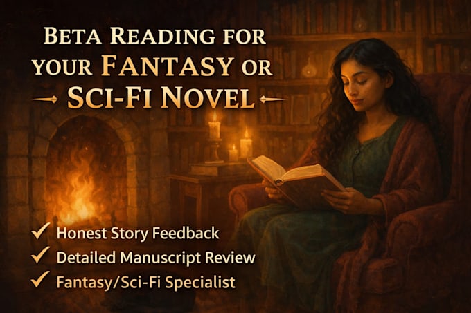 beta read your fantasy or scifi novel with detailed feedback